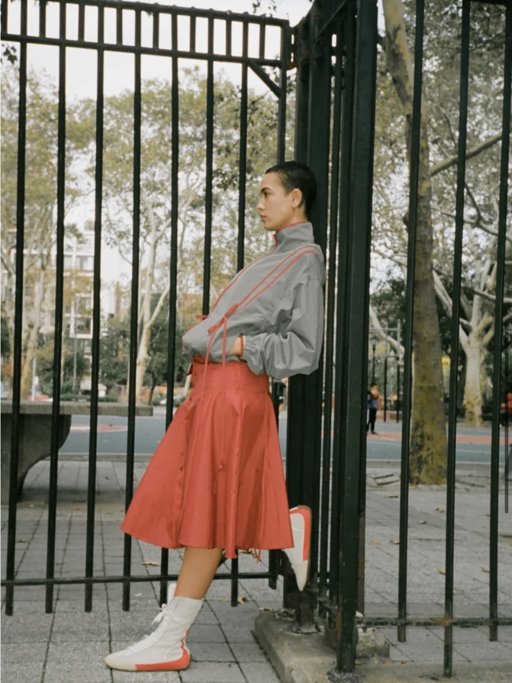Gumi grey and red jacket - Picture 6 of 6